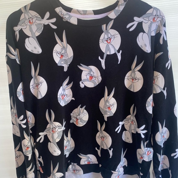 Peter Alexander Bugs Bunny Looney Tunes Long Sleeved Womens Knit Top Size Small - Picture 10 of 14